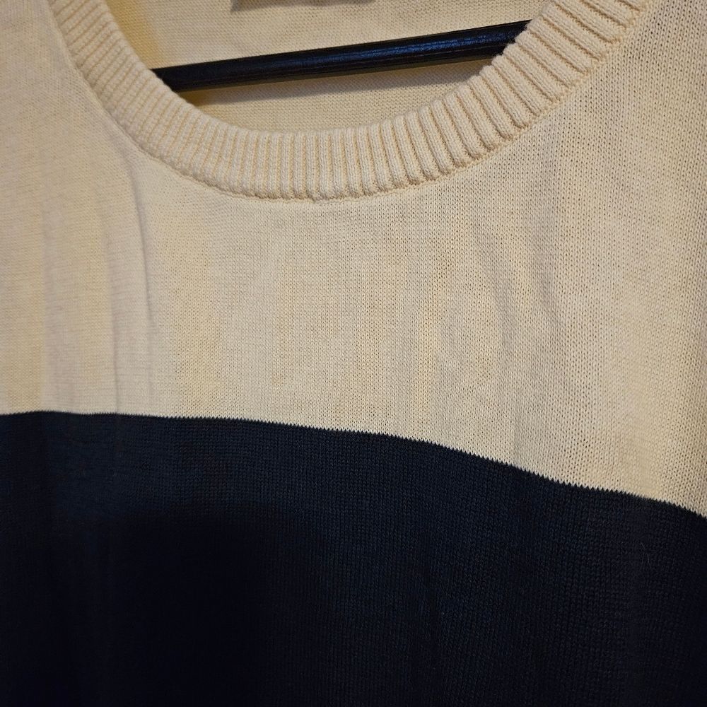 Known Supply Sweater Palmer Stripe Sun Fade Blue Stripe Organic Cotton Casual - Picture 4 of 12